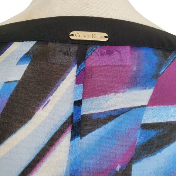 Calvin Klein Swim Beach CoverUp  Kimono Lightweight Transparent Tie Waist - Picture 4 of 16